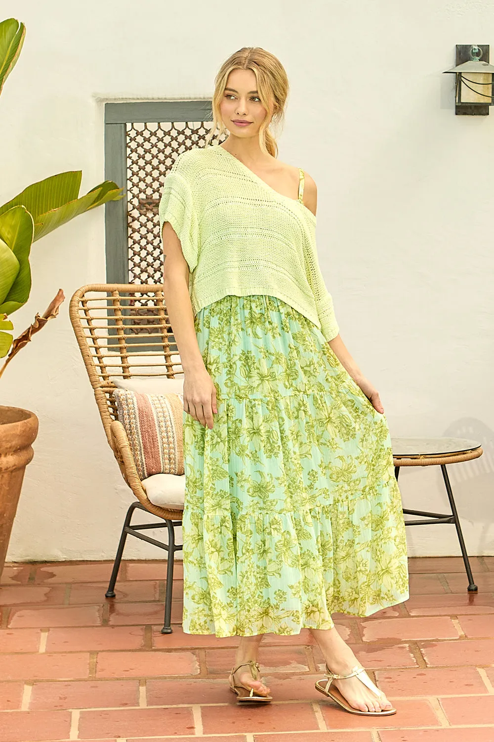 Lime V-Neck Sweater
