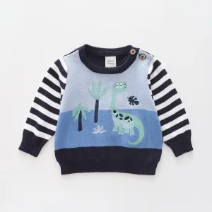 Little Blue Dino, Baby Boys Knit Jumper