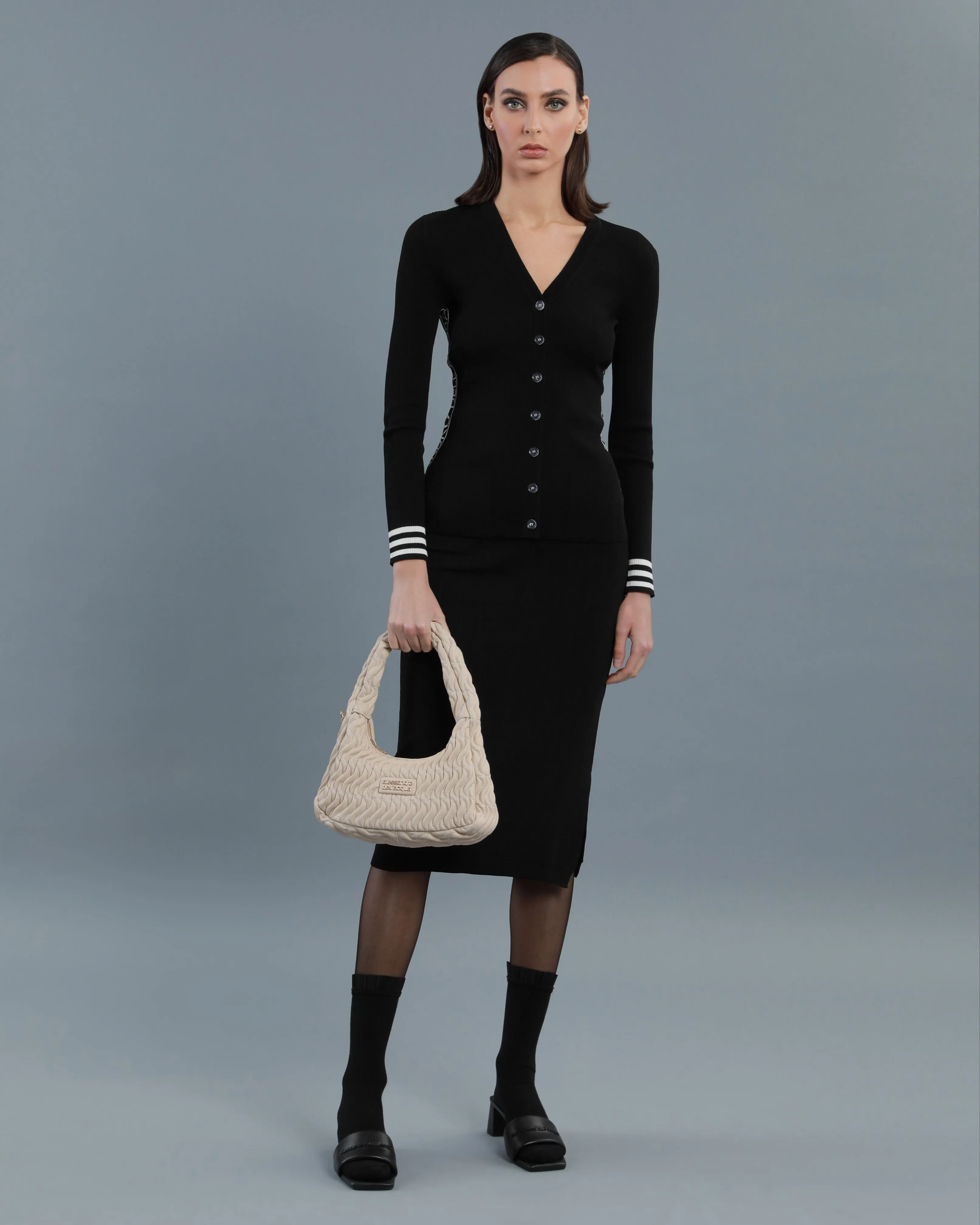 Logo Tape Cardigan