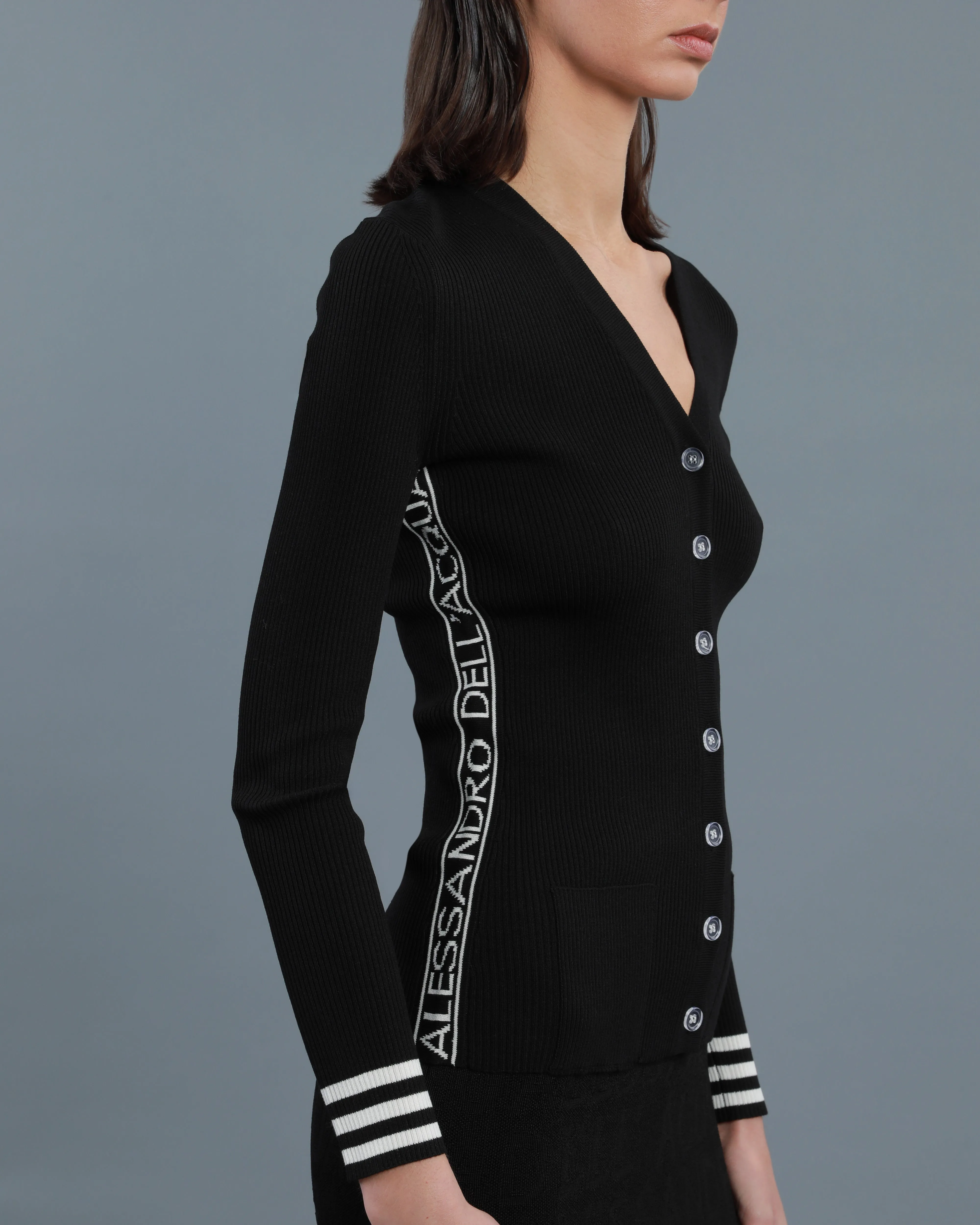 Logo Tape Cardigan