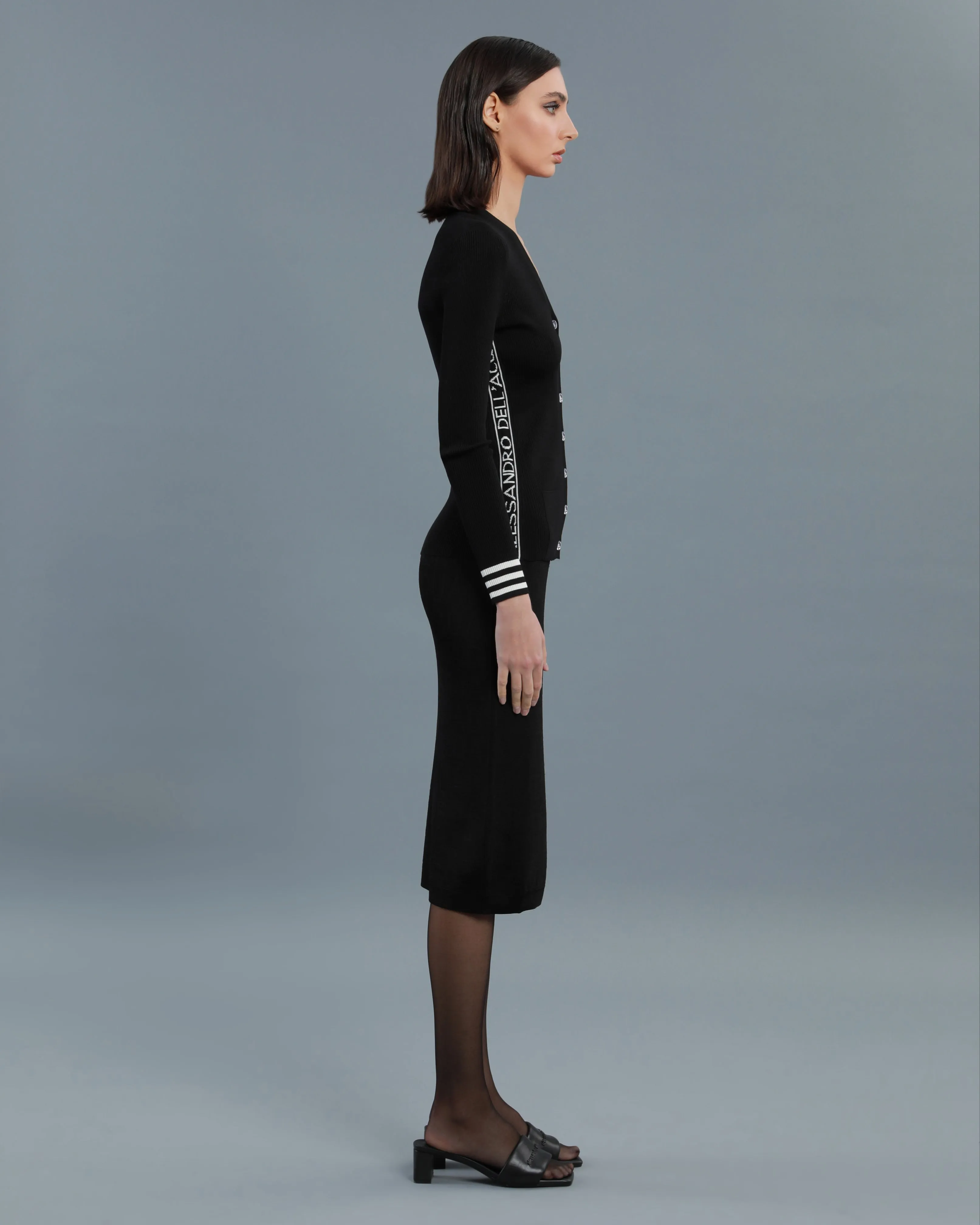 Logo Tape Cardigan