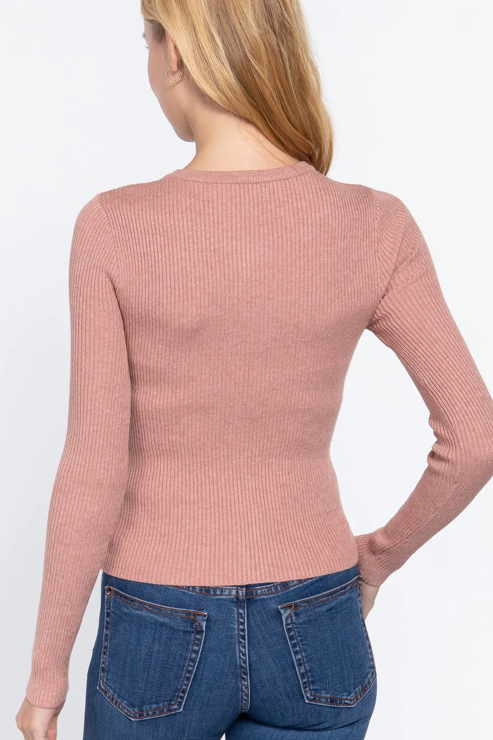 Long Sleeve Crew Neck Basic Cardigan | Classic Comfort and Timeless Style