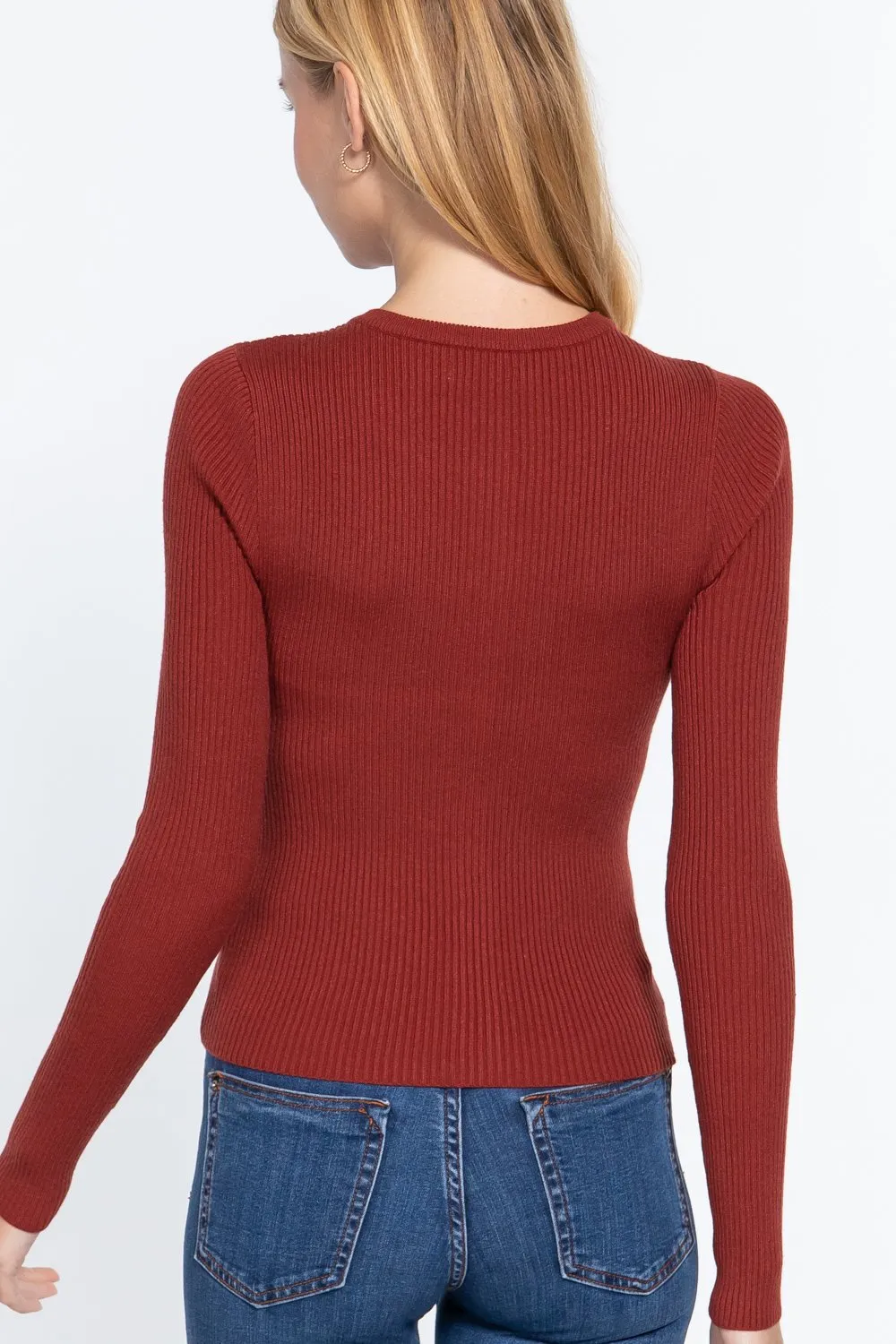 Long Sleeve Crew Neck Basic Cardigan | Classic Comfort and Timeless Style