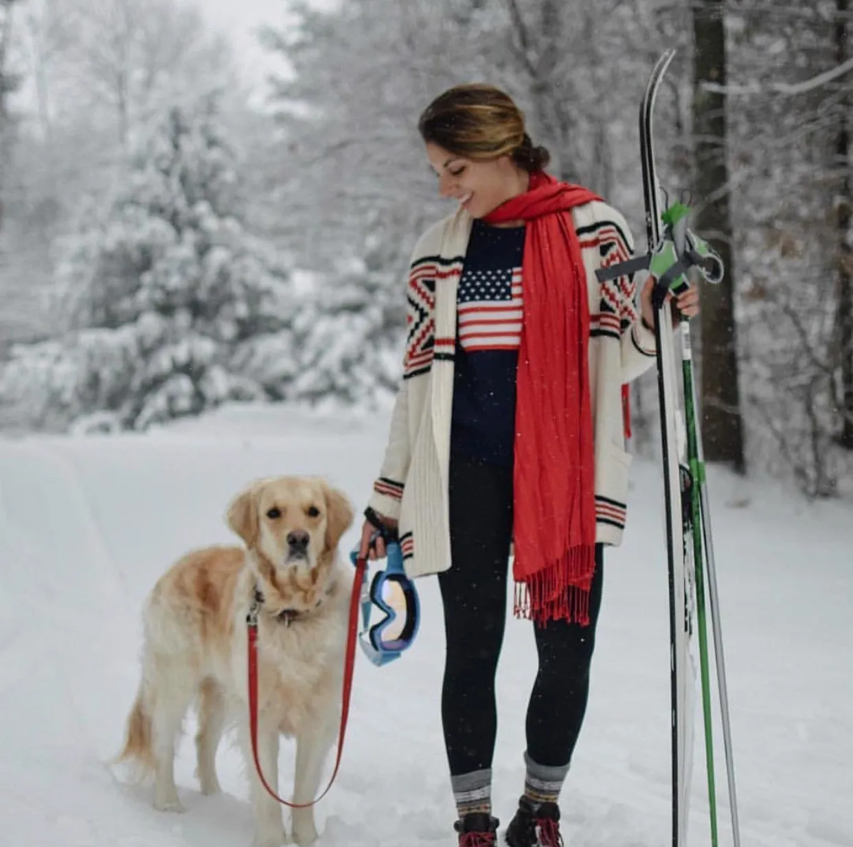 LUXE American Flag Sweater 100% Cashmere