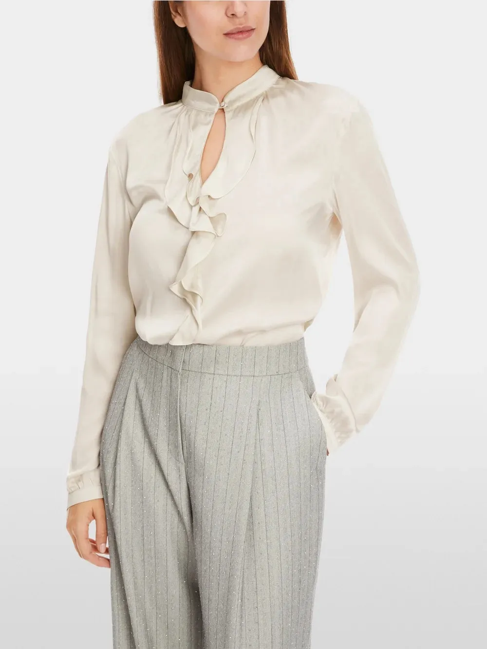 Marc Cain Smoke Elegant blouse with flounce