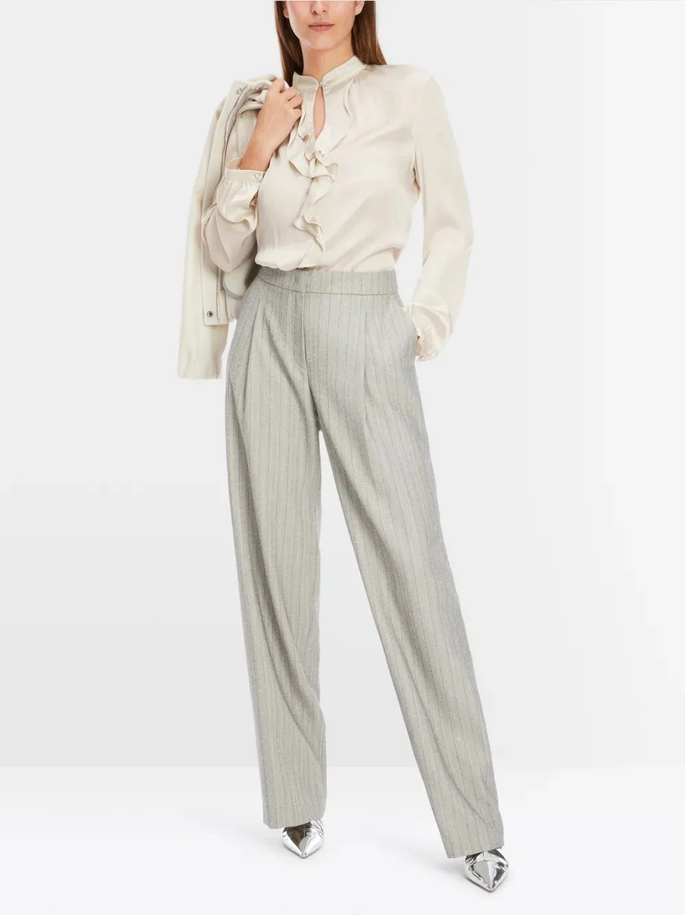 Marc Cain Smoke Elegant blouse with flounce