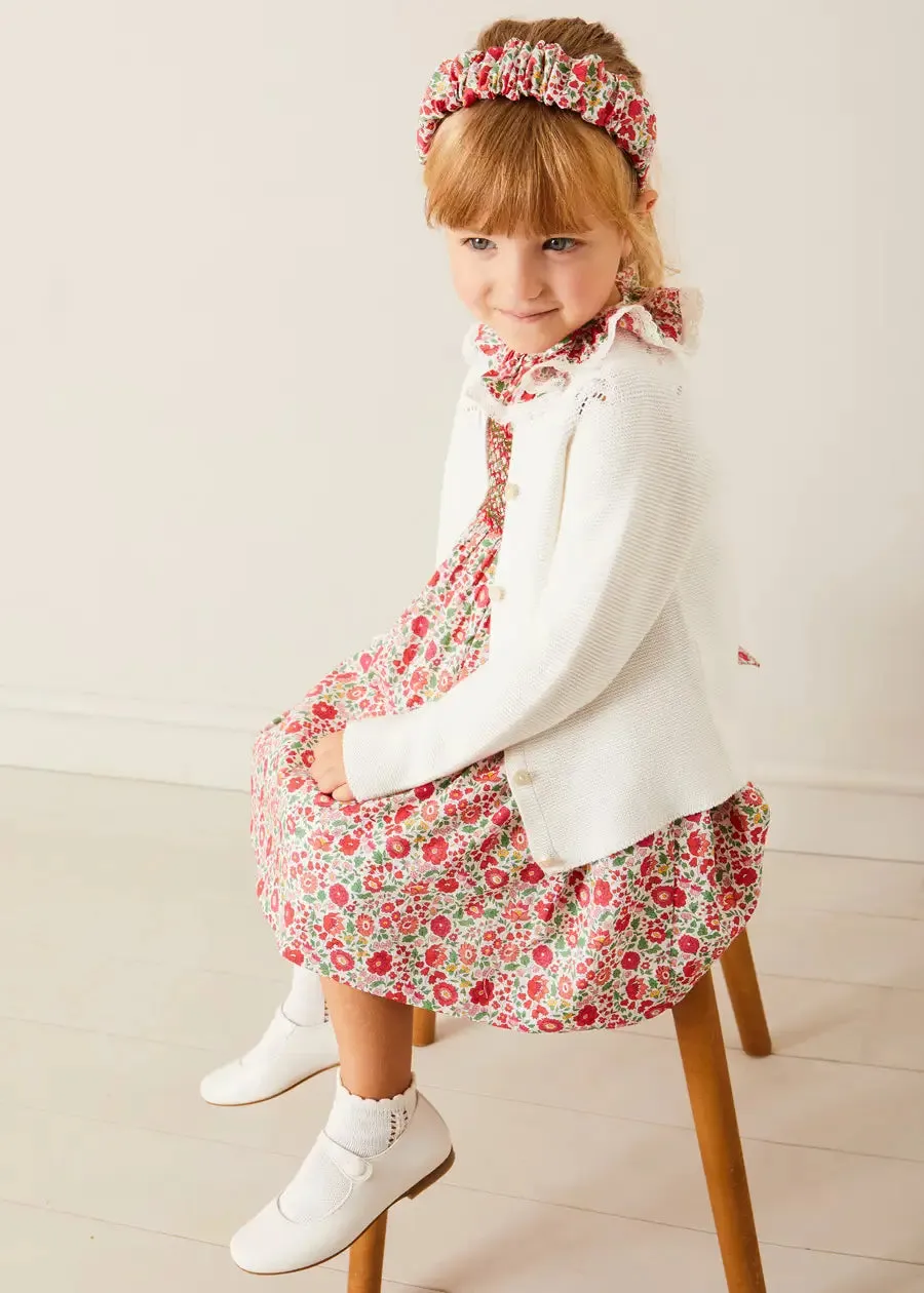 Margot Hand-Smocked Dress in Red Made with Liberty Fabric (12m-6yrs)