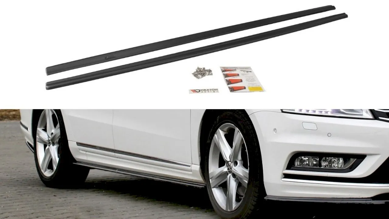 Maxton Design - SIDE SKIRTS DIFFUSERS VW PASSAT B7 R-LINE (2010-2014)