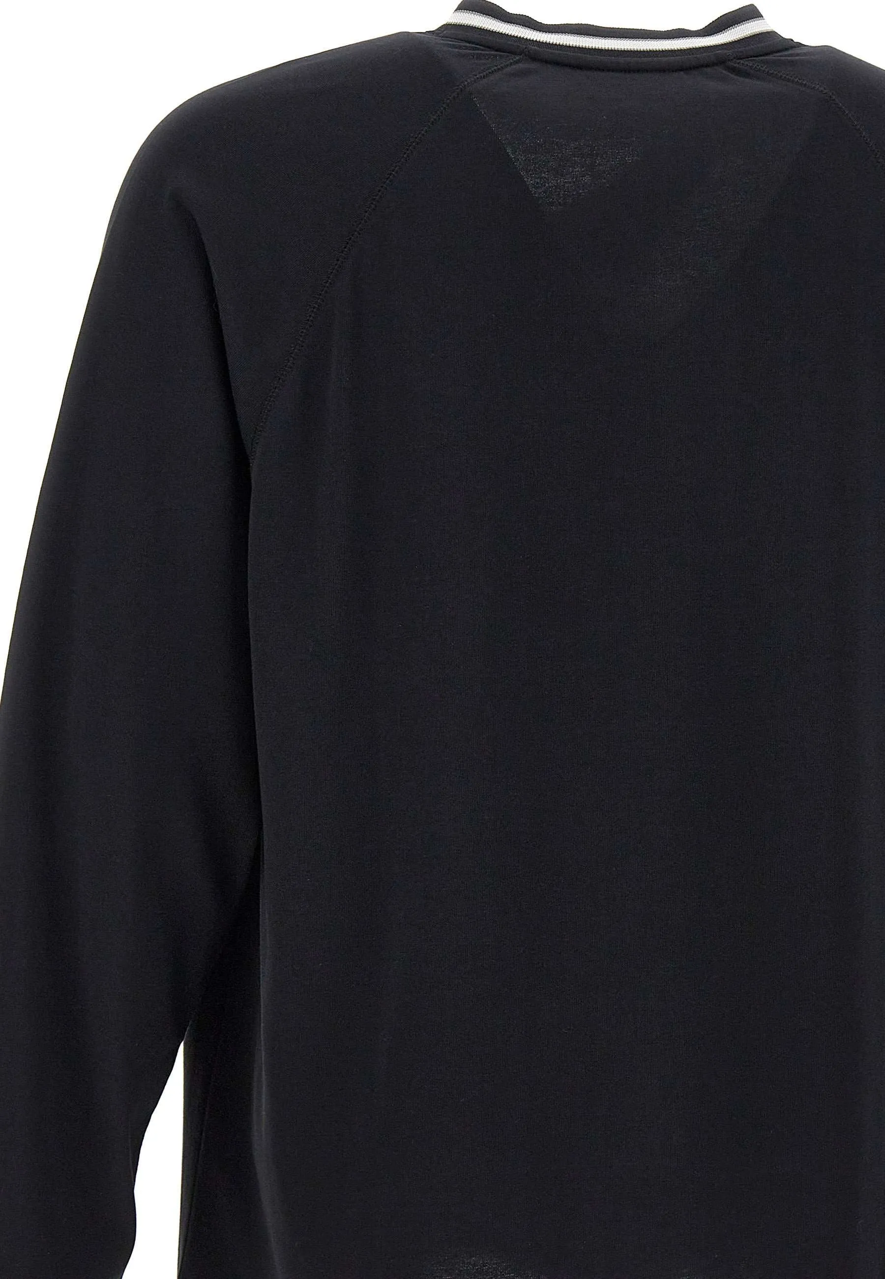 Men's Black Cotton V-Neck Sweater