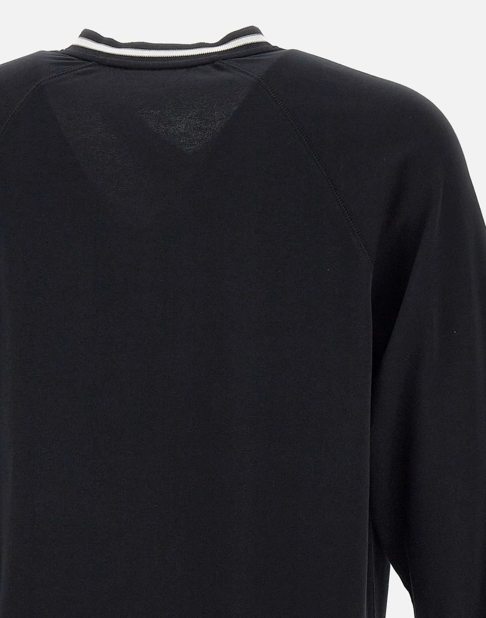 Men's Black Cotton V-Neck Sweater