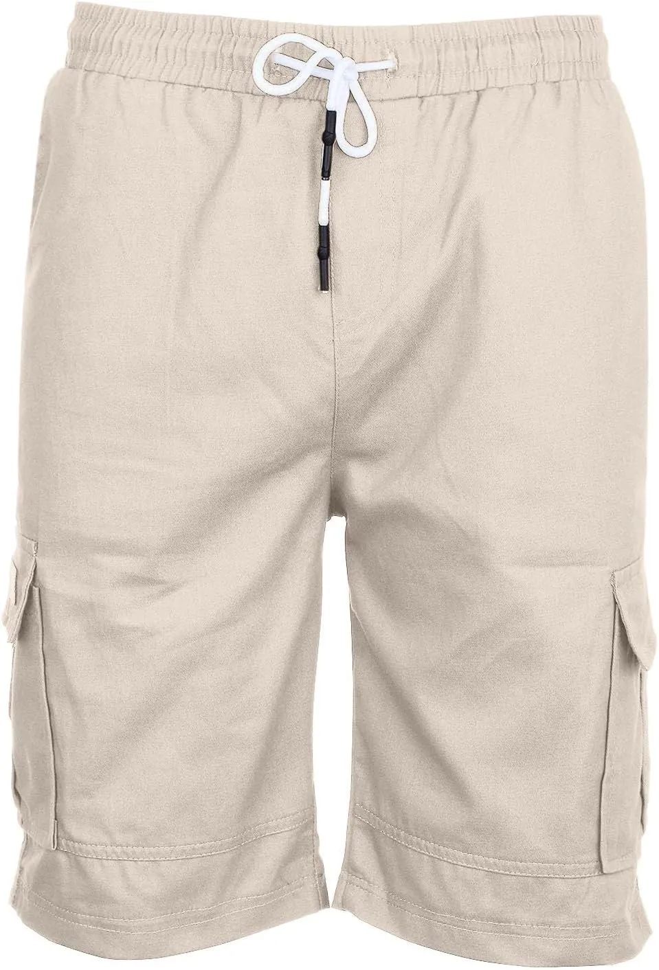 Mens Cargo Shorts Casual Summer Outdoor Hiking Work Shorts with Multi Pockets Fashionable Drawstring Woven Workout Shorts
