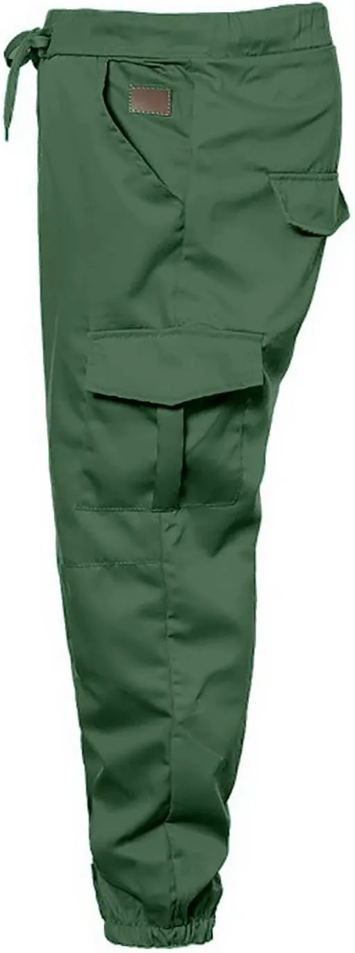 Mens Cargo Sweatpants Slim Fit with Pockets Workout Gym Lightweight Sweat Pants Elastic Waist Sweat Pants Trouser