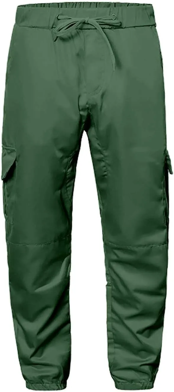 Mens Cargo Sweatpants Slim Fit with Pockets Workout Gym Lightweight Sweat Pants Elastic Waist Sweat Pants Trouser