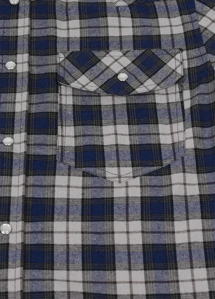 Men's Snap button Short-Sleeve Western shirt