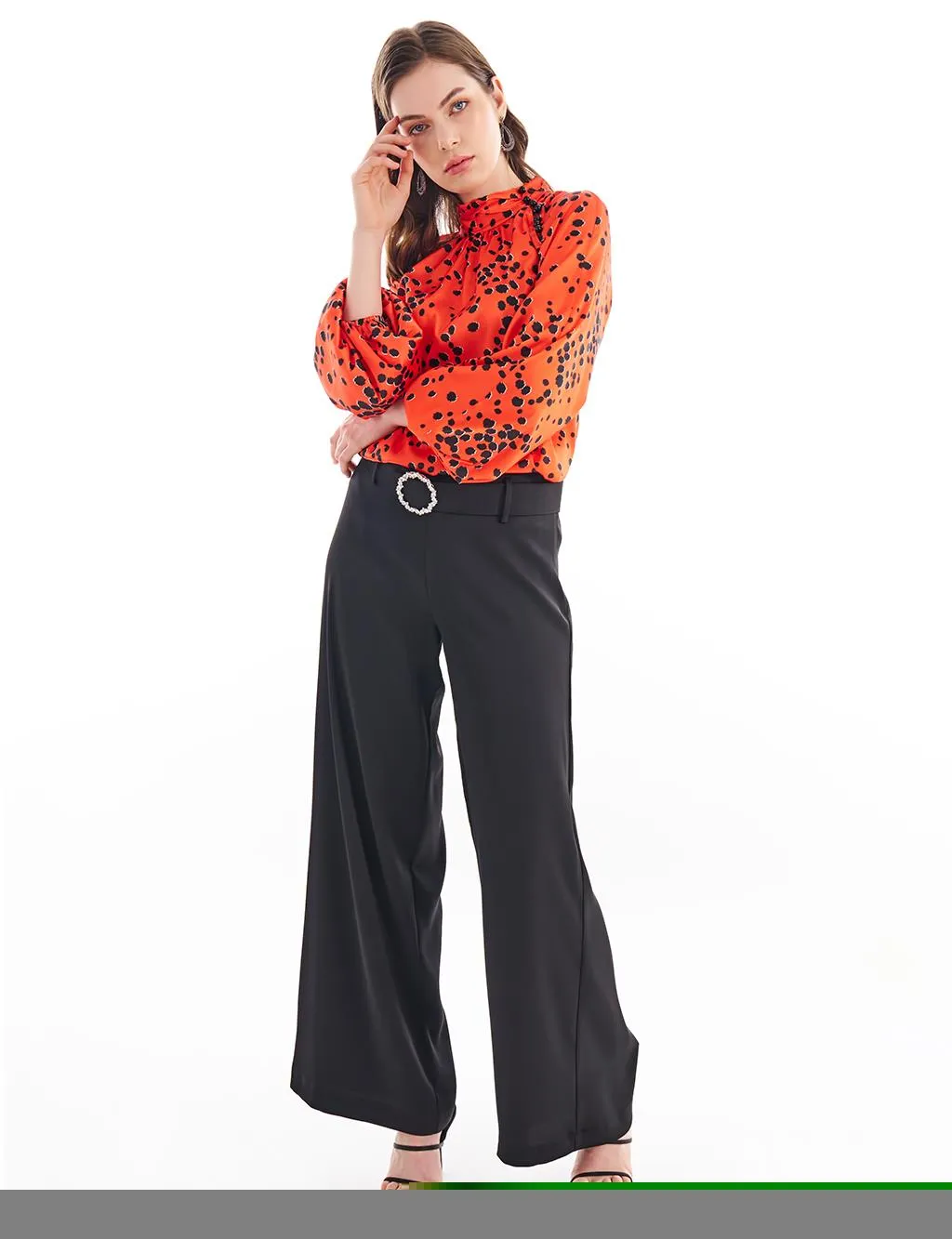 Metal Accessory Trousers Black