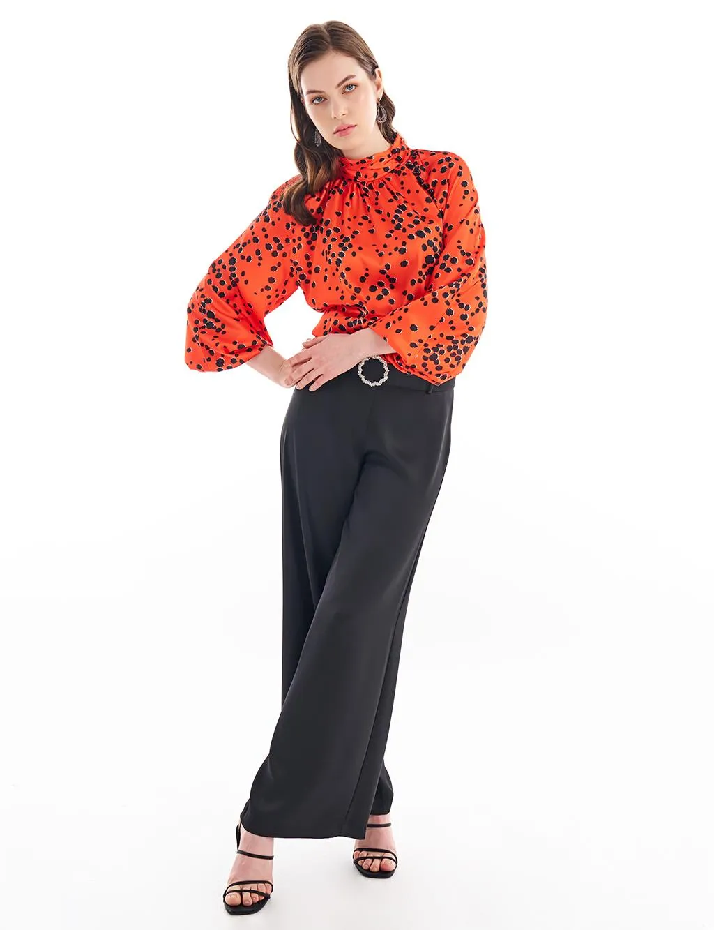 Metal Accessory Trousers Black