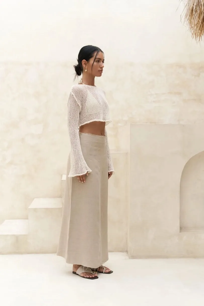 Open Knit Cropped Sweater