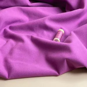 Peach Soft GOTS Organic Cotton Sweat-shirting in Violet