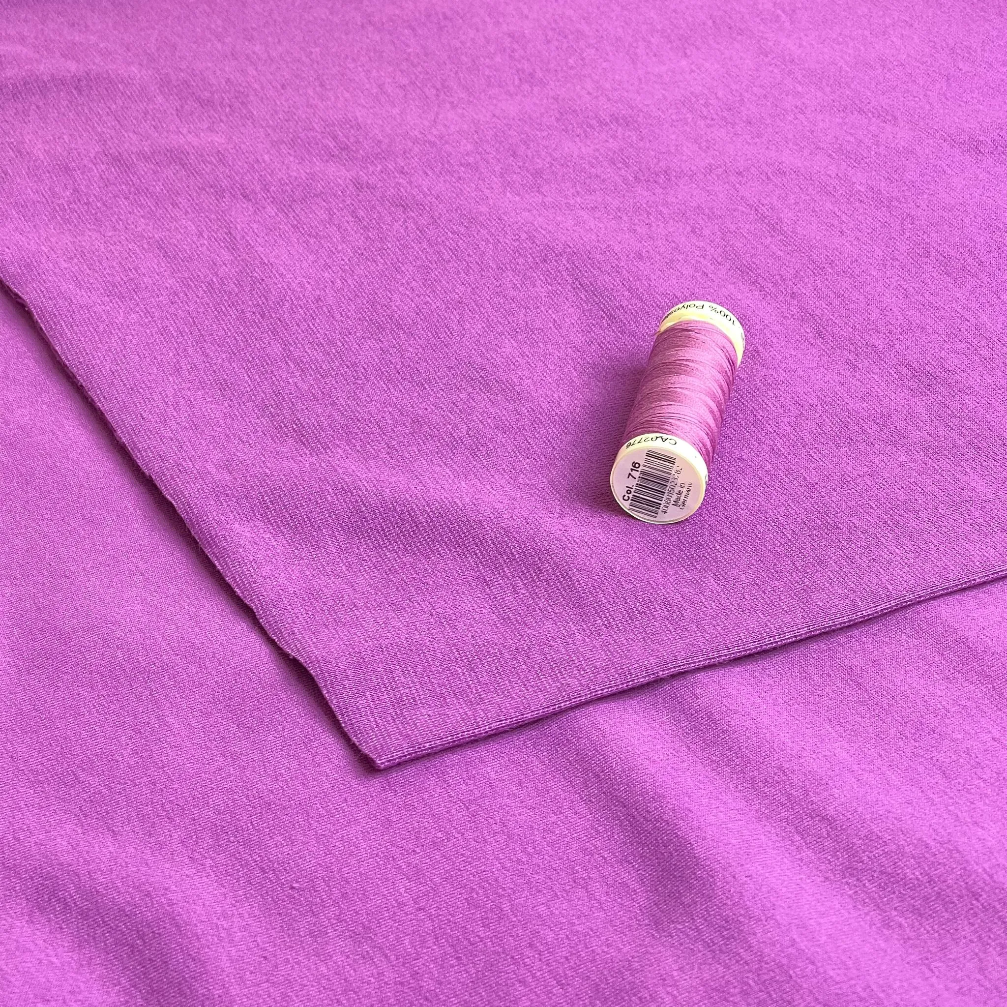 Peach Soft GOTS Organic Cotton Sweat-shirting in Violet