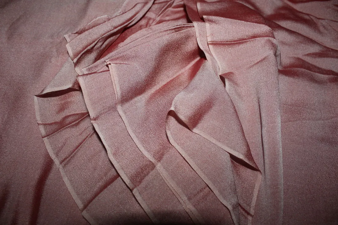pinkish brown color crinkle chiffon fabric 44&quot; wide PKT#7 id=9273