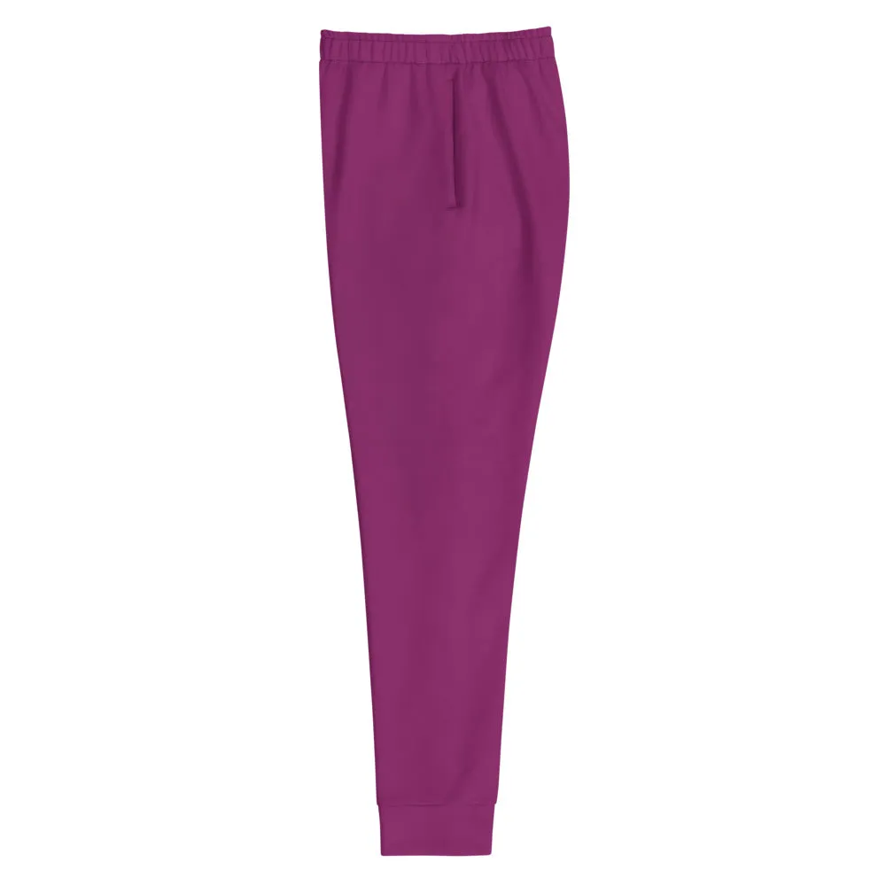 Purple Women's Joggers, Solid Color Slim Fit Ladies' Skinny Soft Sweatpants -Made in EU