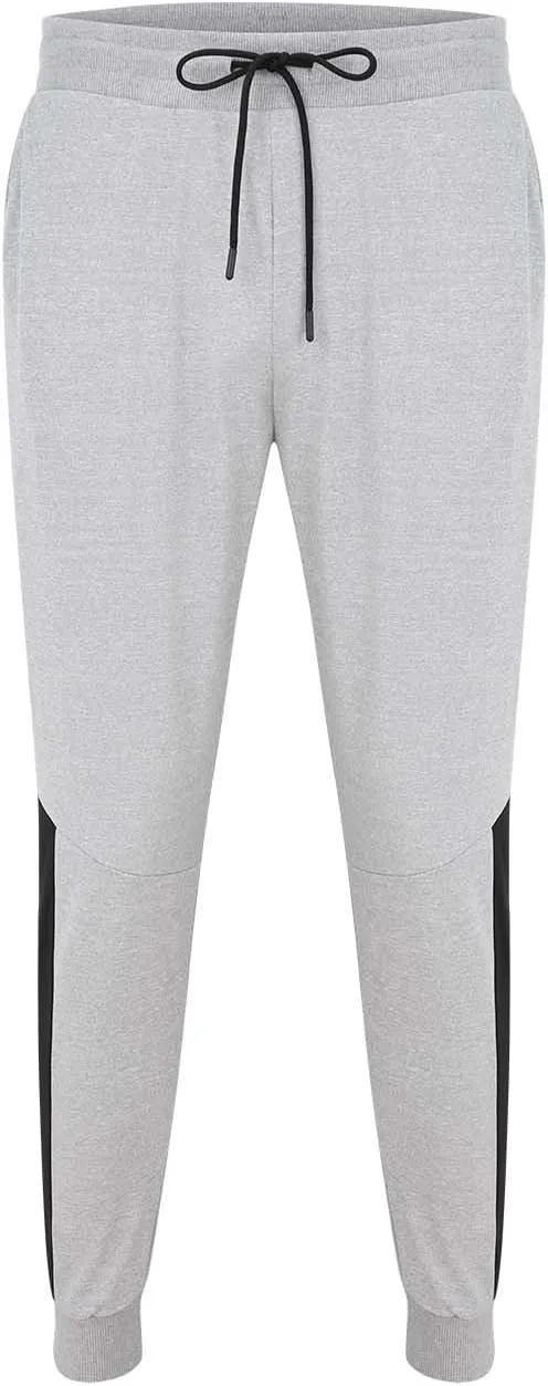 QWENTMTNTY Mens Jogger Pants Slim Fit Casual Elastic Waist Skinny Athletic Sweatpants Fashion Patchwork Workout Joggers