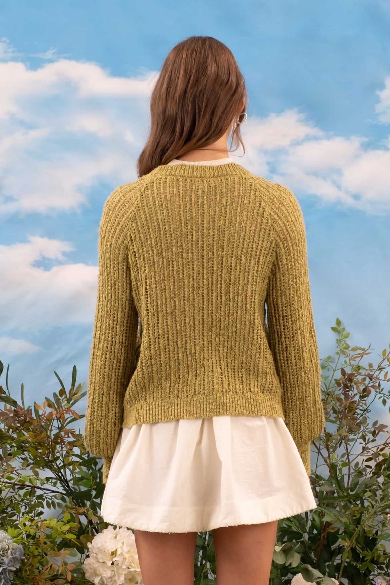 RELAXED BUTTON DOWN KNIT CARDIGAN
