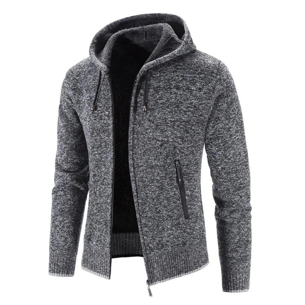 Saint Morris Velvet Hood Cardigan