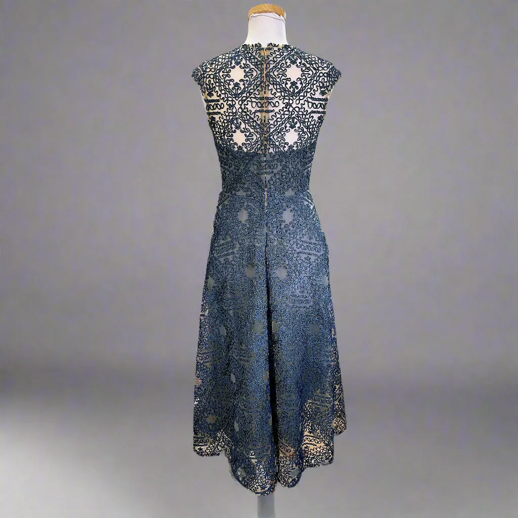 Sara Emanuel slate blue dress, sizes 6 & 8
