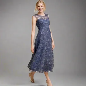 Sara Emanuel slate blue dress, sizes 6 & 8