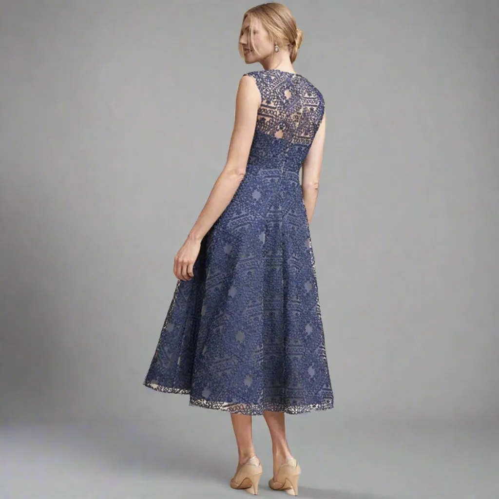 Sara Emanuel slate blue dress, sizes 6 & 8