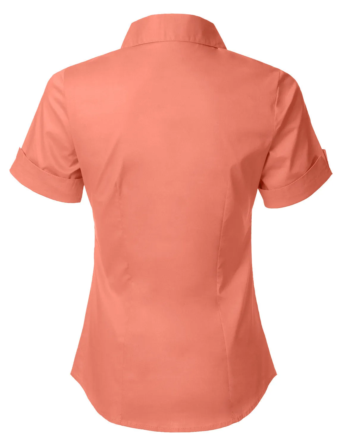 Short Sleeve Stretch Button down Cotton Shirt