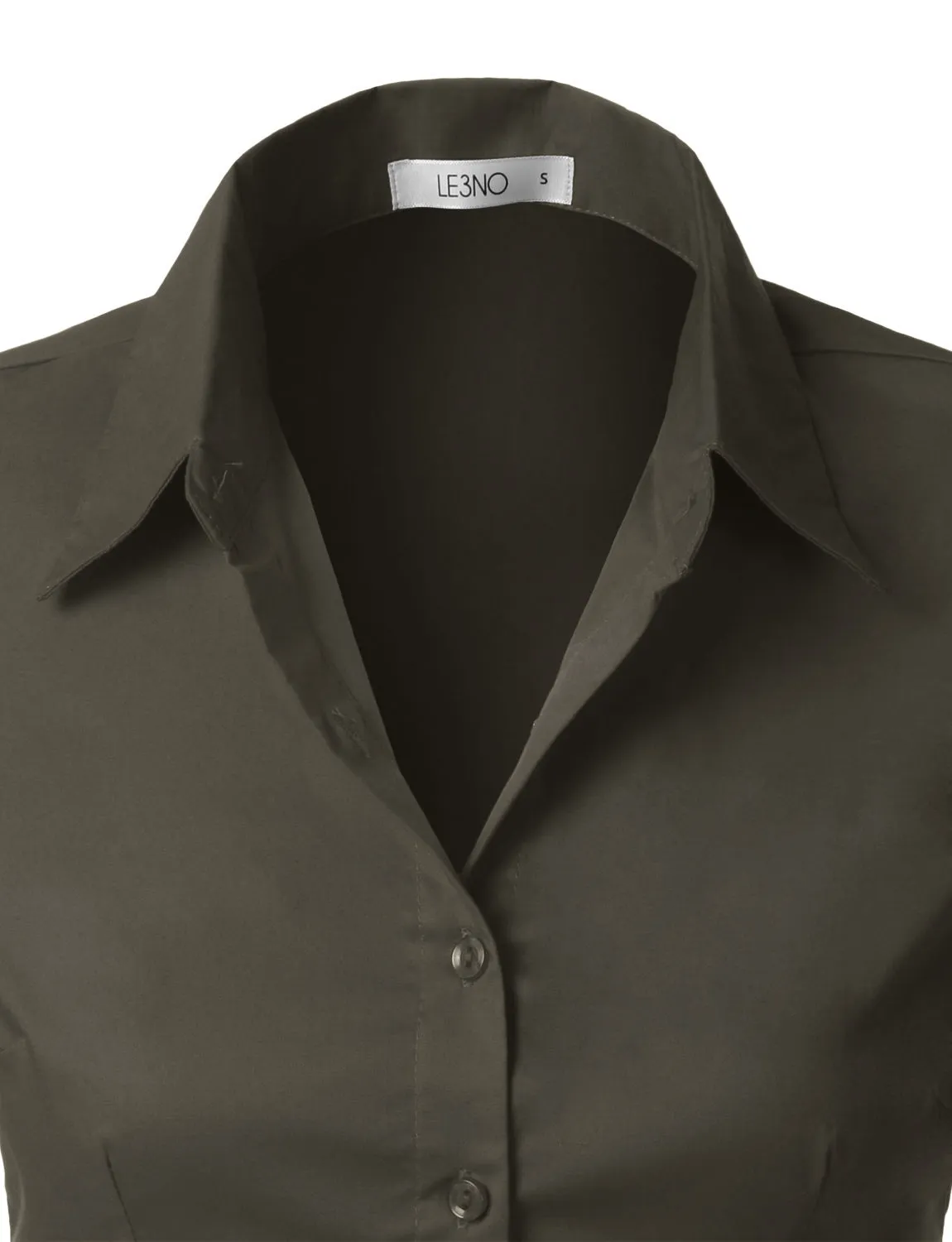 Short Sleeve Stretch Button down Cotton Shirt