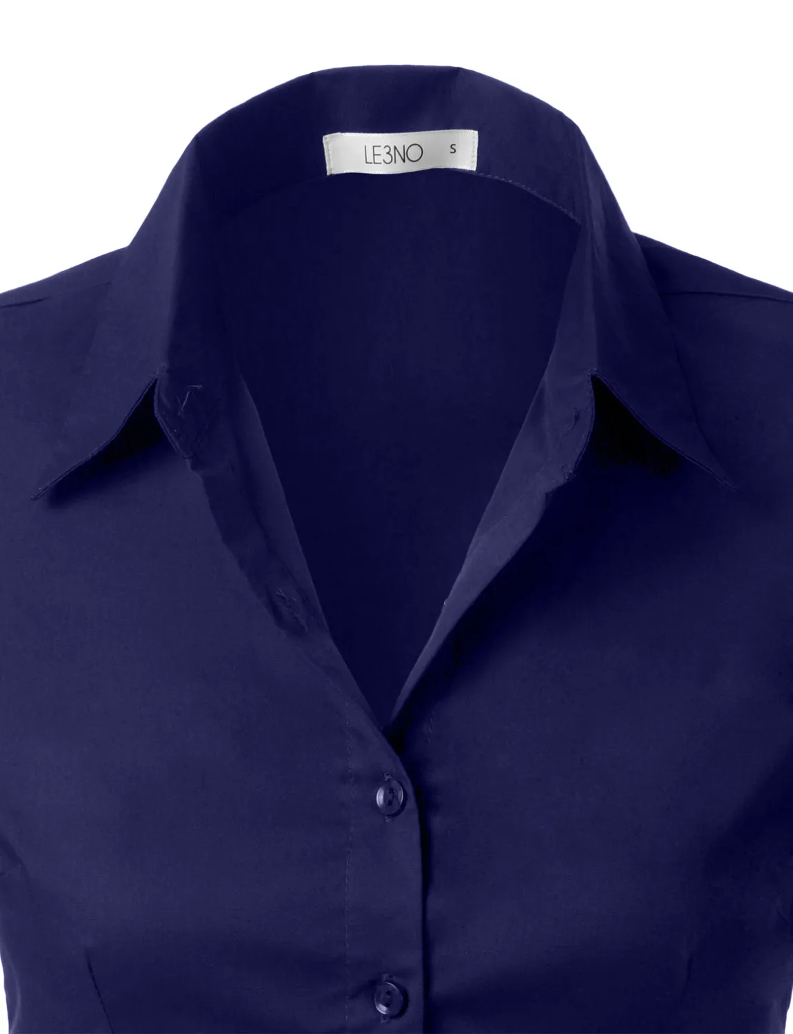 Short Sleeve Stretch Button down Cotton Shirt