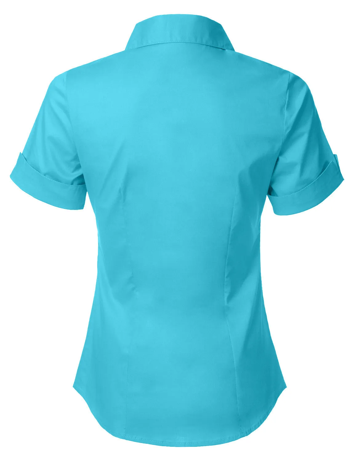 Short Sleeve Stretch Button down Cotton Shirt