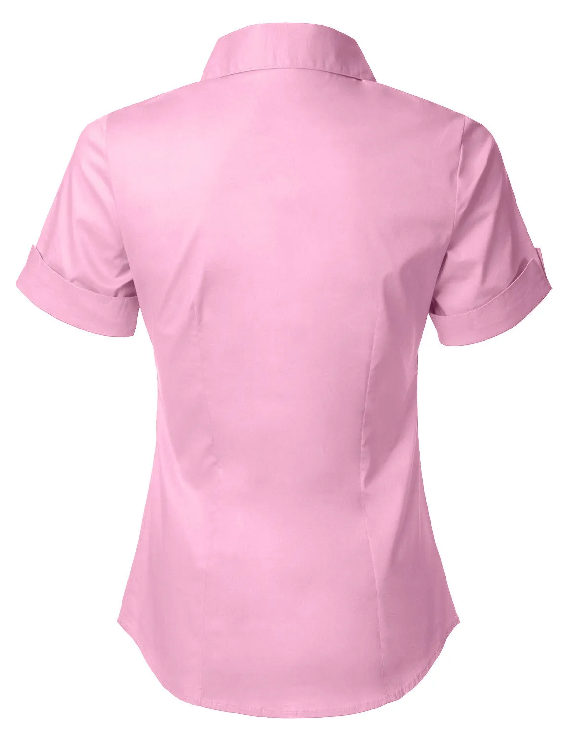 Short Sleeve Stretch Button down Cotton Shirt