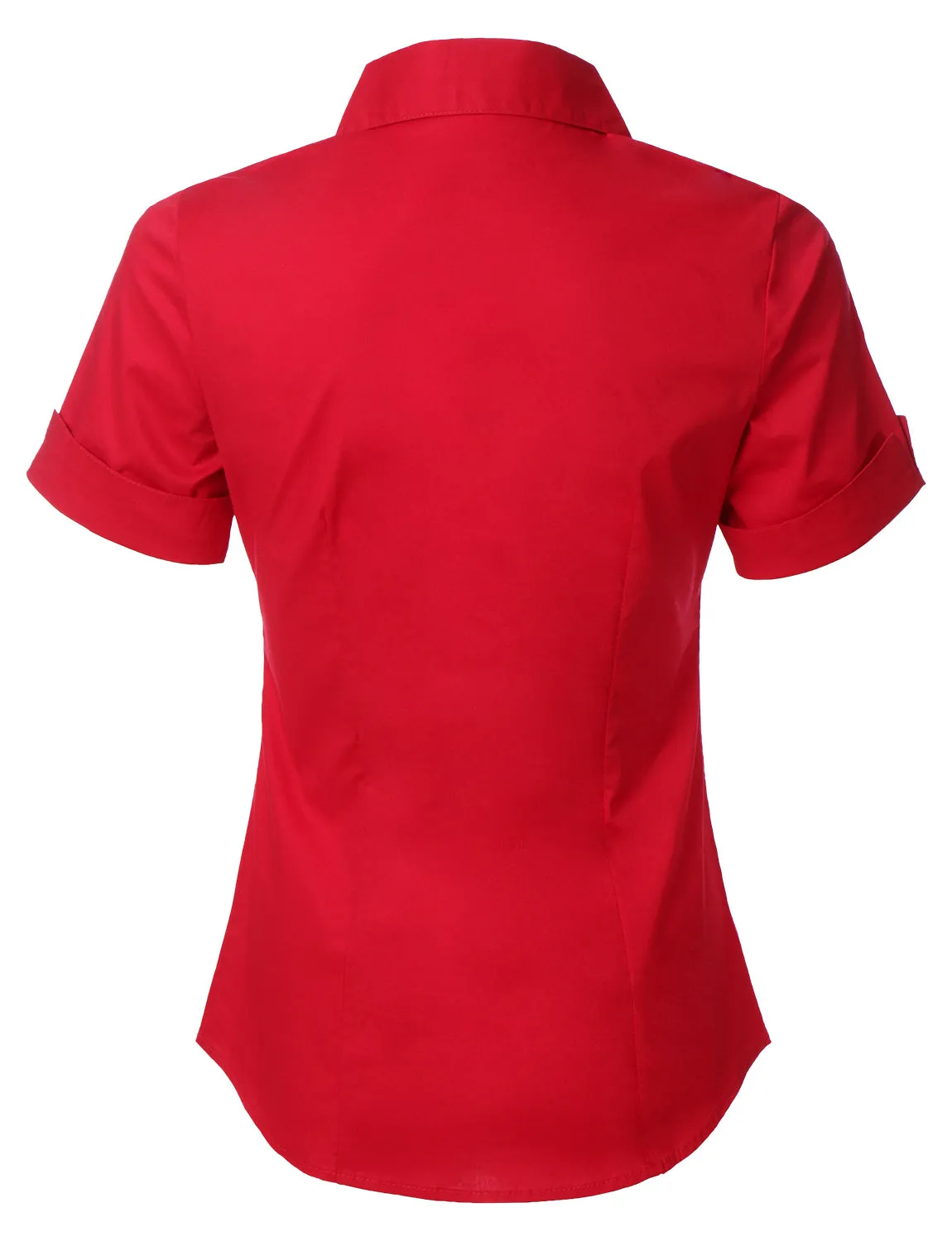 Short Sleeve Stretch Button down Cotton Shirt
