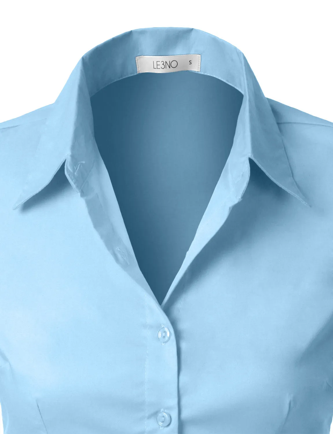 Short Sleeve Stretch Button down Cotton Shirt