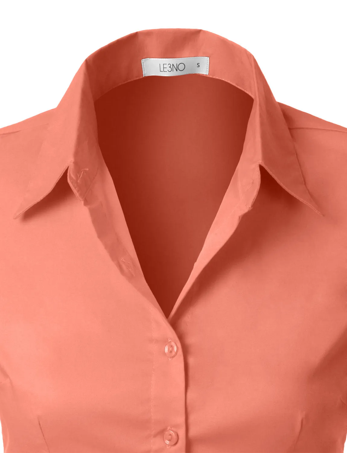 Short Sleeve Stretch Button down Cotton Shirt