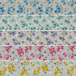 Simple Flowers Broderie Anglaise Polycotton Fabric