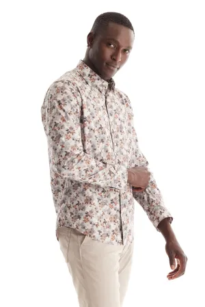 Soft Cloth Point Collar Shirt in Italian Woven Fabric - Flat Grey Nysa