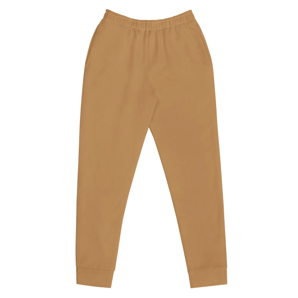 Tan Women's Joggers, Brown Womens Joggers Casual Skinny Best Sweatpants-Made in EU