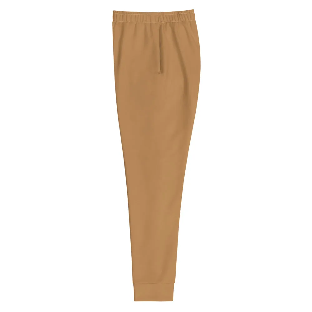 Tan Women's Joggers, Brown Womens Joggers Casual Skinny Best Sweatpants-Made in EU