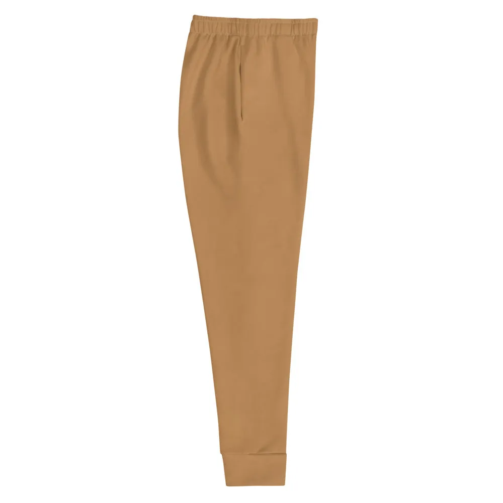 Tan Women's Joggers, Brown Womens Joggers Casual Skinny Best Sweatpants-Made in EU