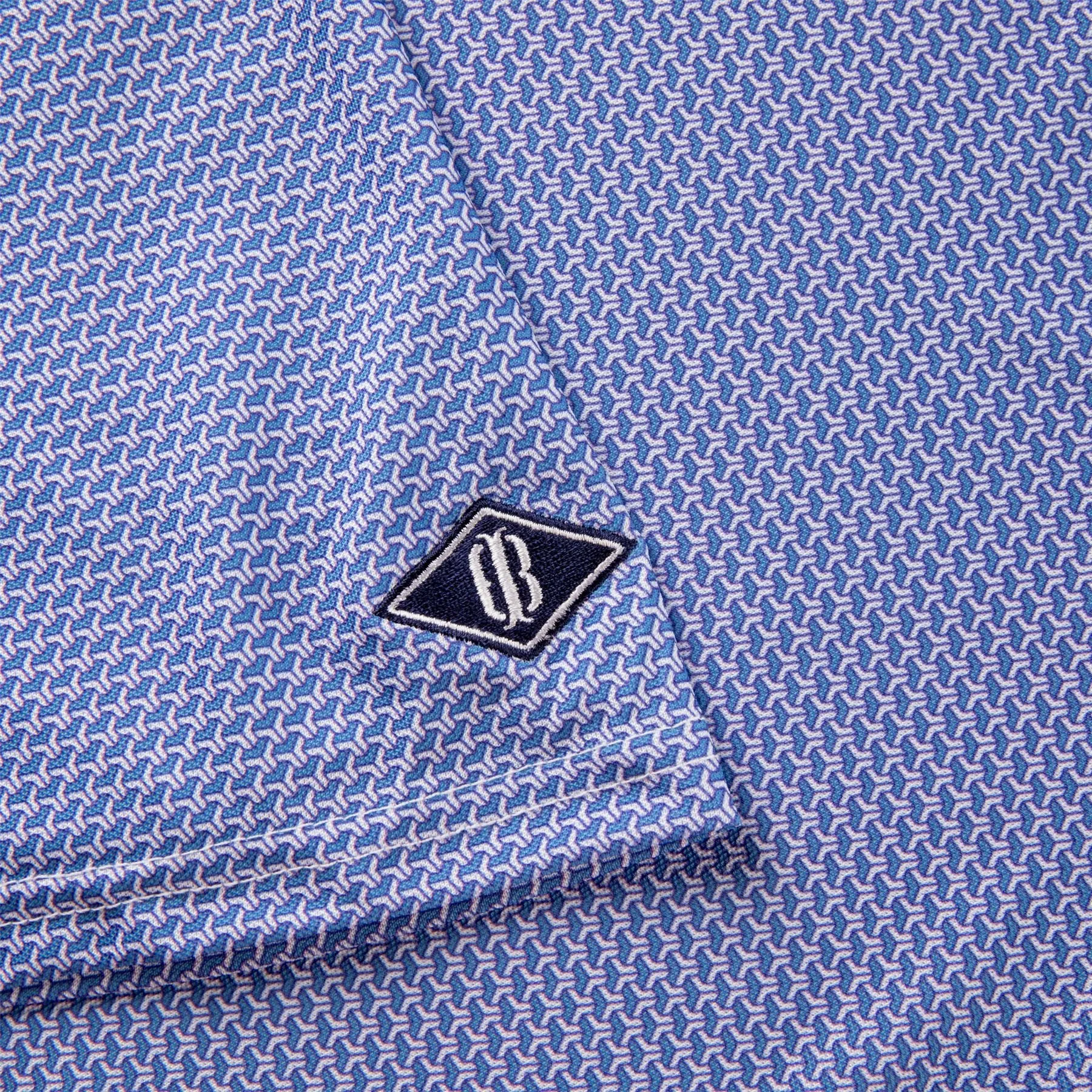 The Phelps Printed Polo Sankaty/White/Navy - AW23