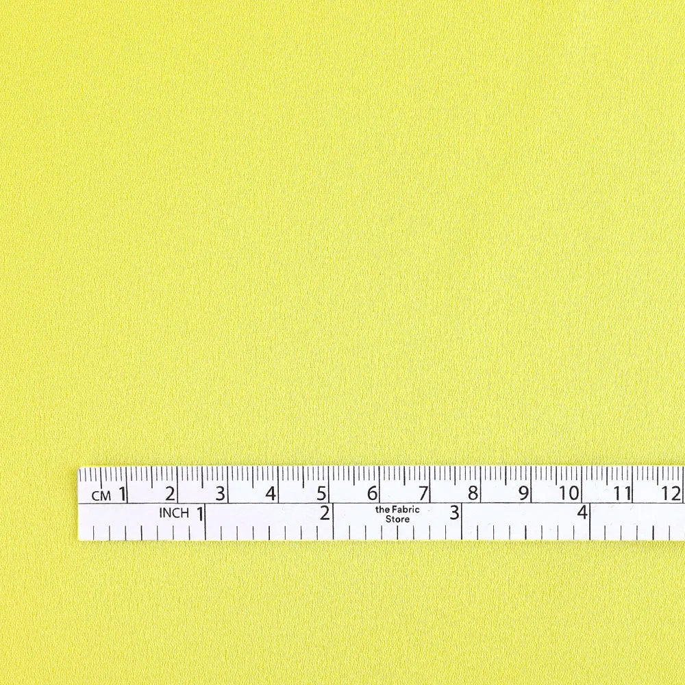 Triacetate / Poly Satin - Highlighter Yellow
