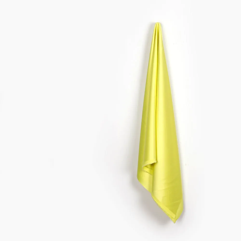 Triacetate / Poly Satin - Highlighter Yellow