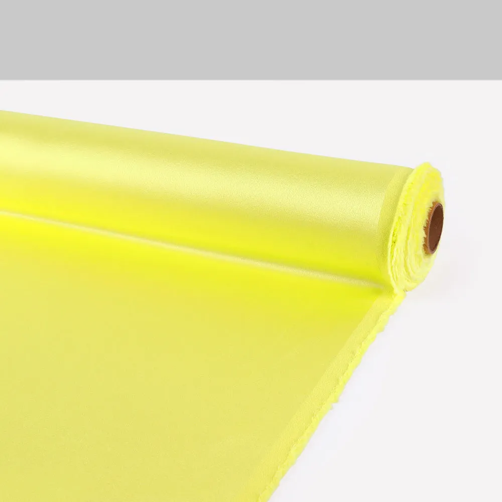 Triacetate / Poly Satin - Highlighter Yellow