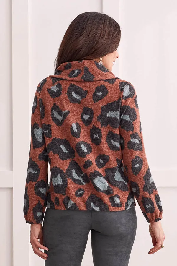 Tribal Brushed Cowl Neck