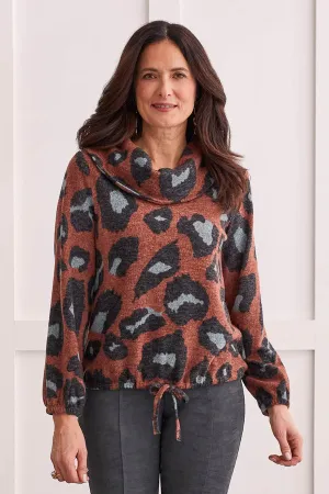 Tribal Brushed Cowl Neck